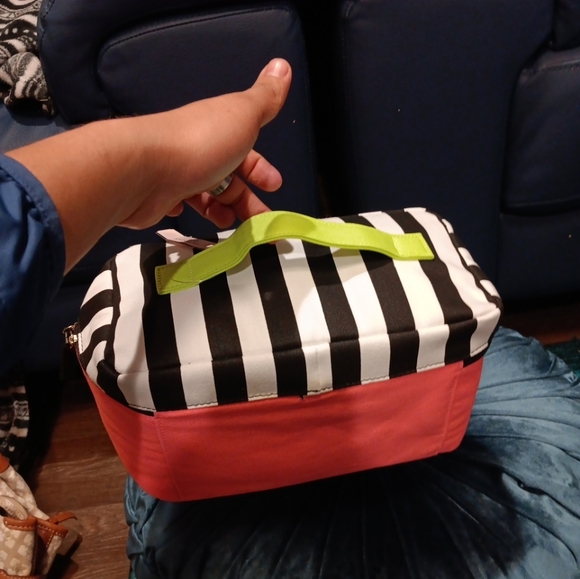 Victoria's Secret Striped Cosmetic Bag New - Picture 3 of 6
